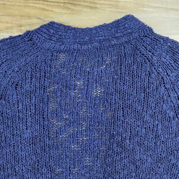 💛Forever 21 Bluish Black Knit Open Front Cardigan Sweater Small - Picture 6 of 11